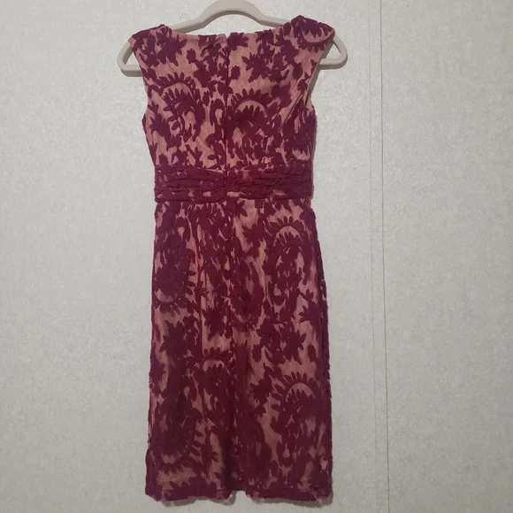 Adrianna Papell Purple Sheath Midi Dress Square Neck..SIZE:2 - Picture 9 of 13